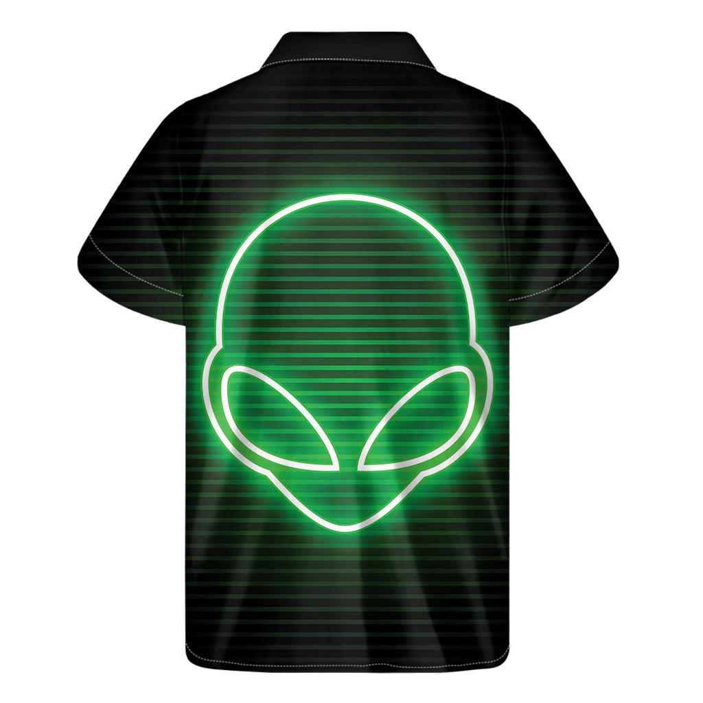 Green Light Alien Print Hawaiian Short Sleeve Shirt - Get Your Island Vibe On! - 2