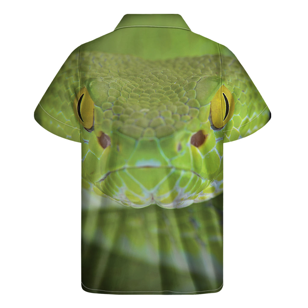 Green Pit Viper Hawaiian Aloha Shirt - Men's Short Sleeve - 2