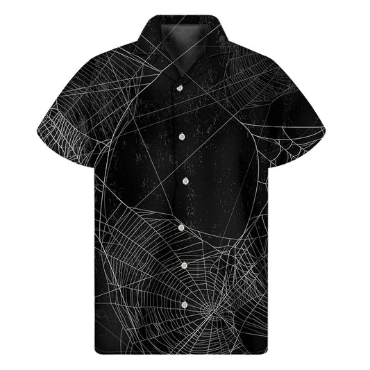 Spider Web Hawaiian Outfit: Men's Short Sleeve Shirt - 1
