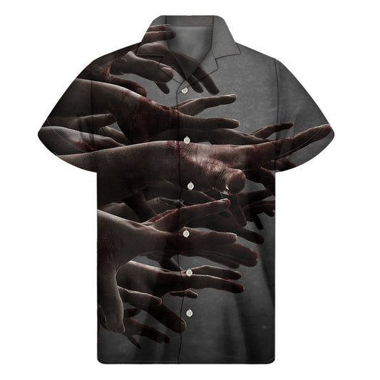 Zombie Hands Hawaiian Short Sleeve Shirt - 1