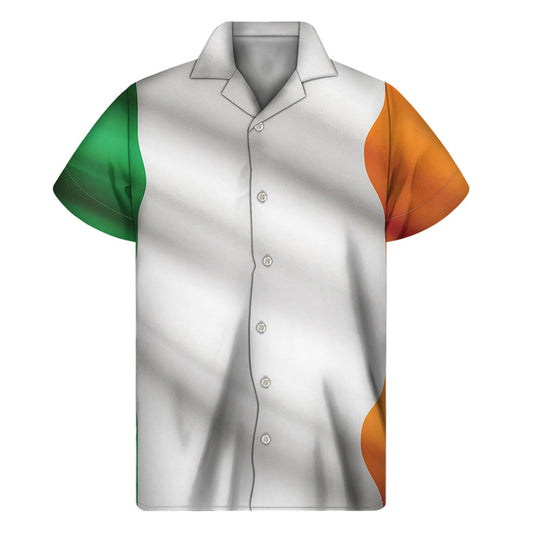 Hawaiian Vibes: Men's Short Sleeve Shirt with Tropical Print - 1
