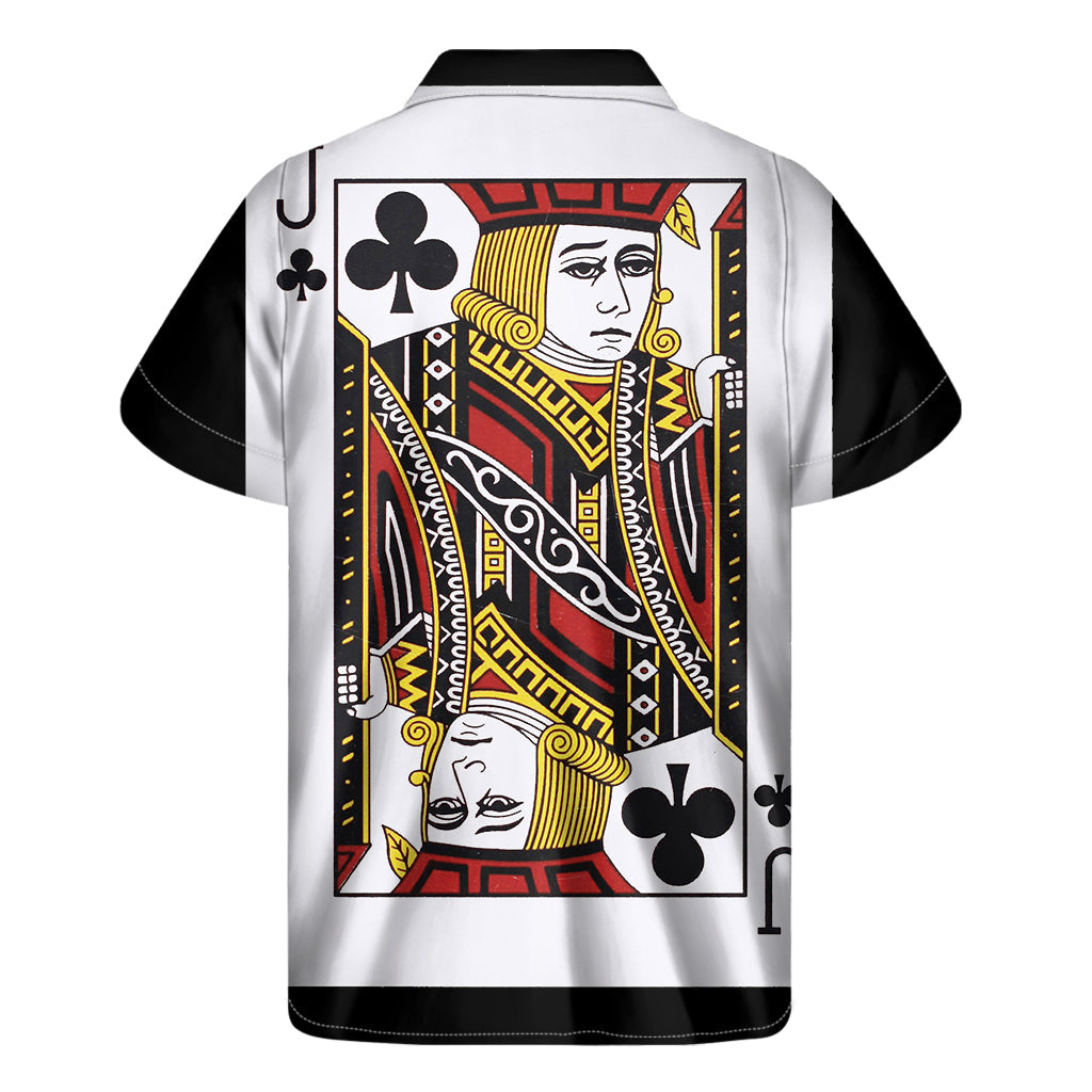Island Vibes: Men's Short Sleeve Hawaiian Shirt with Playing Card Print - 2