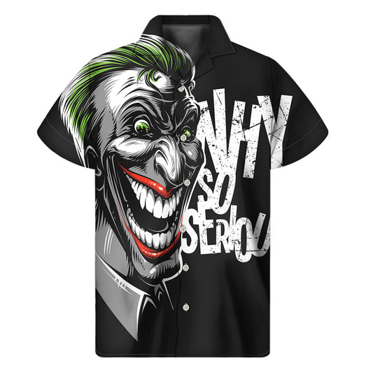 Island Vibes: Laughing Joker Hawaiian Short Sleeve Shirt - 1