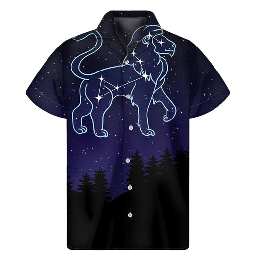 Leo Constellation Hawaiian Short Sleeve Shirt - 1