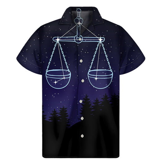 Libra Constellation Hawaiian Short Sleeve Shirt - 1