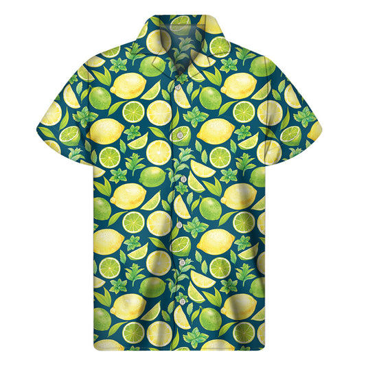 Lime & Lemon Luau: Hawaiian Outfit Short Sleeve Shirt - 1