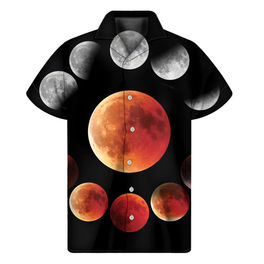 Lunar Eclipse Cycle Hawaiian Short Sleeve Shirt - 1