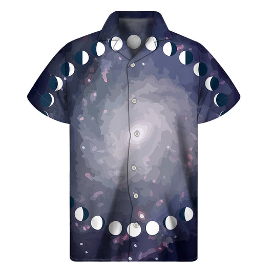 Hawaiian Moon Phase Men's Short Sleeve Shirt - 1