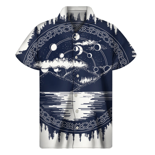 Mystical Lunar Phase Hawaiian Shirt: Embrace the Island Spirit in Style - 1