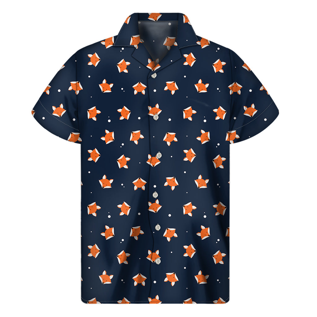 Orange Fox Hawaiian Short Sleeve Shirt - 1