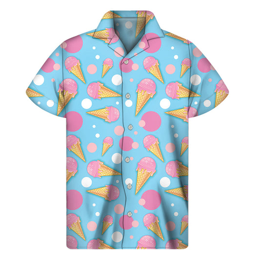 Paradise Pink Ice Cream Hawaiian Shirt - 1