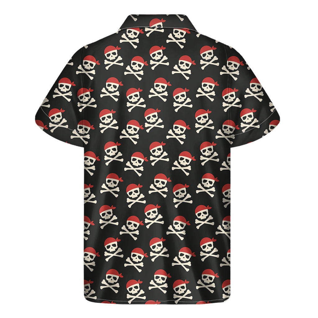 Pirate Skull Hawaiian Print Short Sleeve Shirt - 2