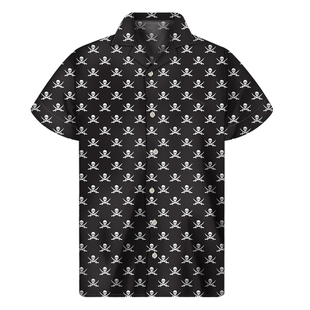 Hawaiian Pirate Skull Pattern Short Sleeve Shirt - 1