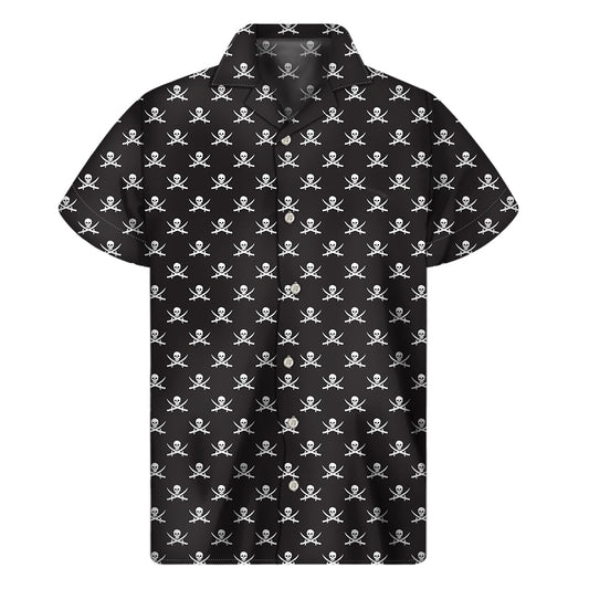 Hawaiian Pirate Skull Pattern Short Sleeve Shirt - 1