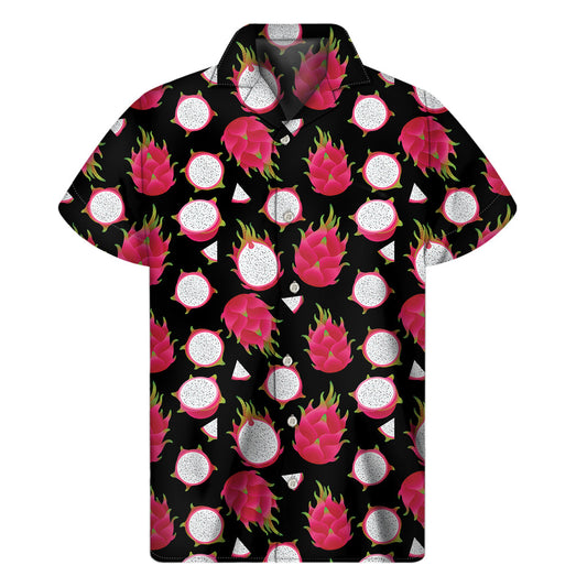 Pitaya Paradise: Men's Hawaiian Short Sleeve Shirt - 1