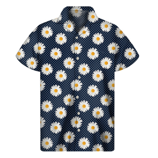 Island Vibes: Hawaiian Floral Men's Short Sleeve Shirt - 1