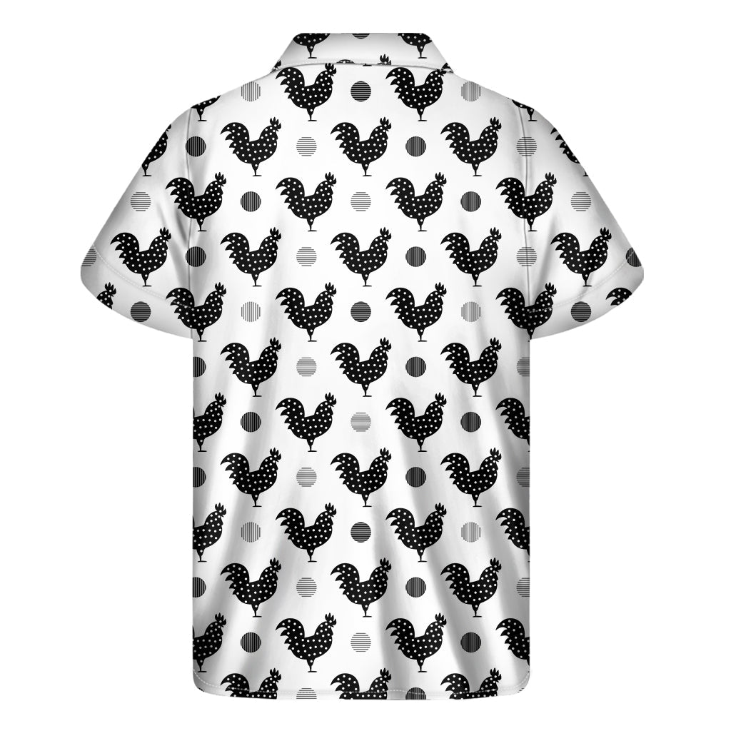 Hawaiian Rooster Polka Dot Print Short Sleeve Shirt - 2