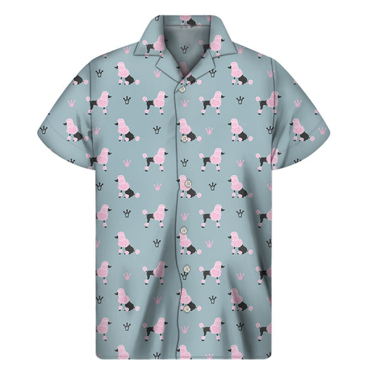 Poodle and Crown Pattern Hawaiian Aloha Shirt - 1