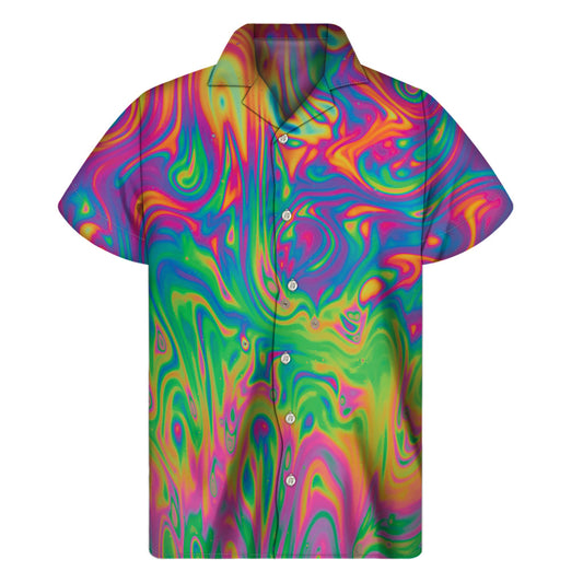 Tropical Bliss: Men's Hawaiian Short Sleeve Shirt - 1
