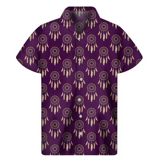 Purple Boho Dream Catcher Hawaiian Shirt - 1