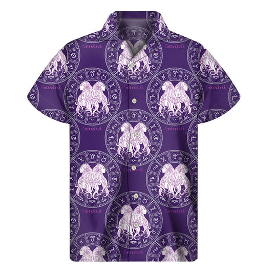 Purple Gemini Hawaiian Shirt: Embrace Island Vibes in Style! - 1
