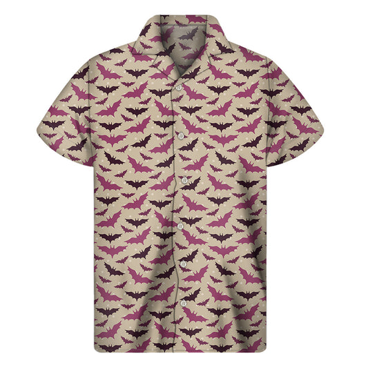 Purple Bat Pattern Hawaiian Aloha Shirt - 1