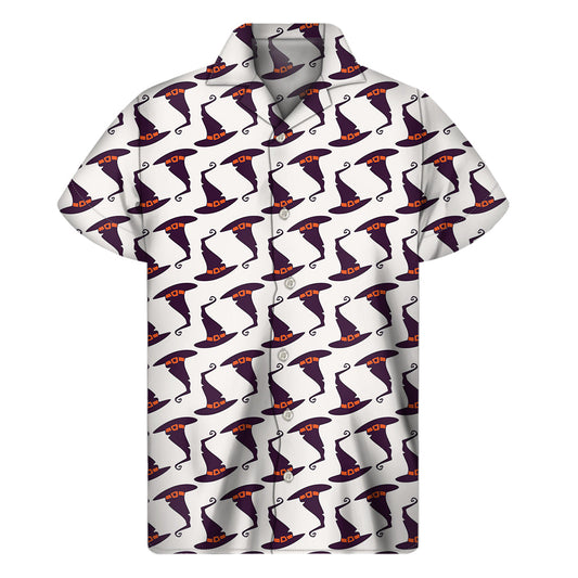 Purple Witch Hat Hawaiian Short Sleeve Shirt: Embrace the Aloha Spirit! - 1