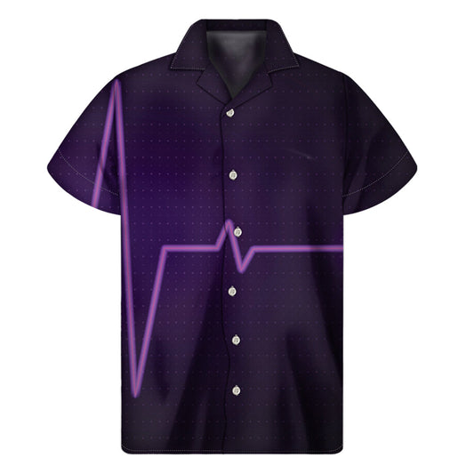 Purple Heartbeat Hawaiian Aloha Shirt - 1