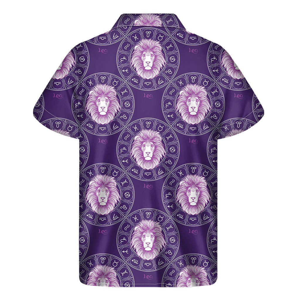 Purple Leo Zodiac Hawaiian Shirt - Embrace the Island Vibe in Style - 2