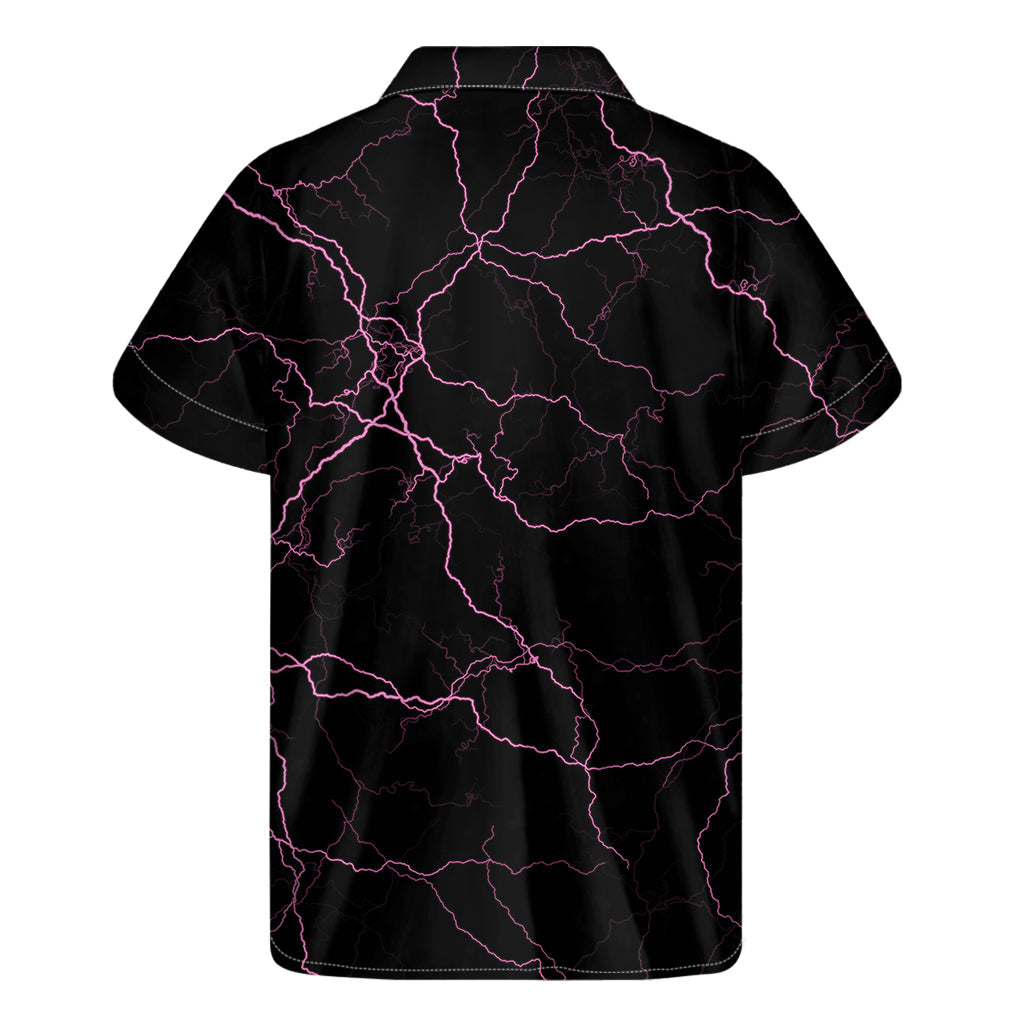 Purple Lightning Hawaiian Style Short Sleeve Shirt - 2