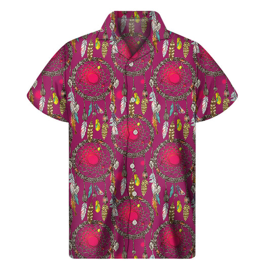 Purple Native Dream Catcher Print Hawaiian Shirt - Embrace the Aloha Spirit - 1
