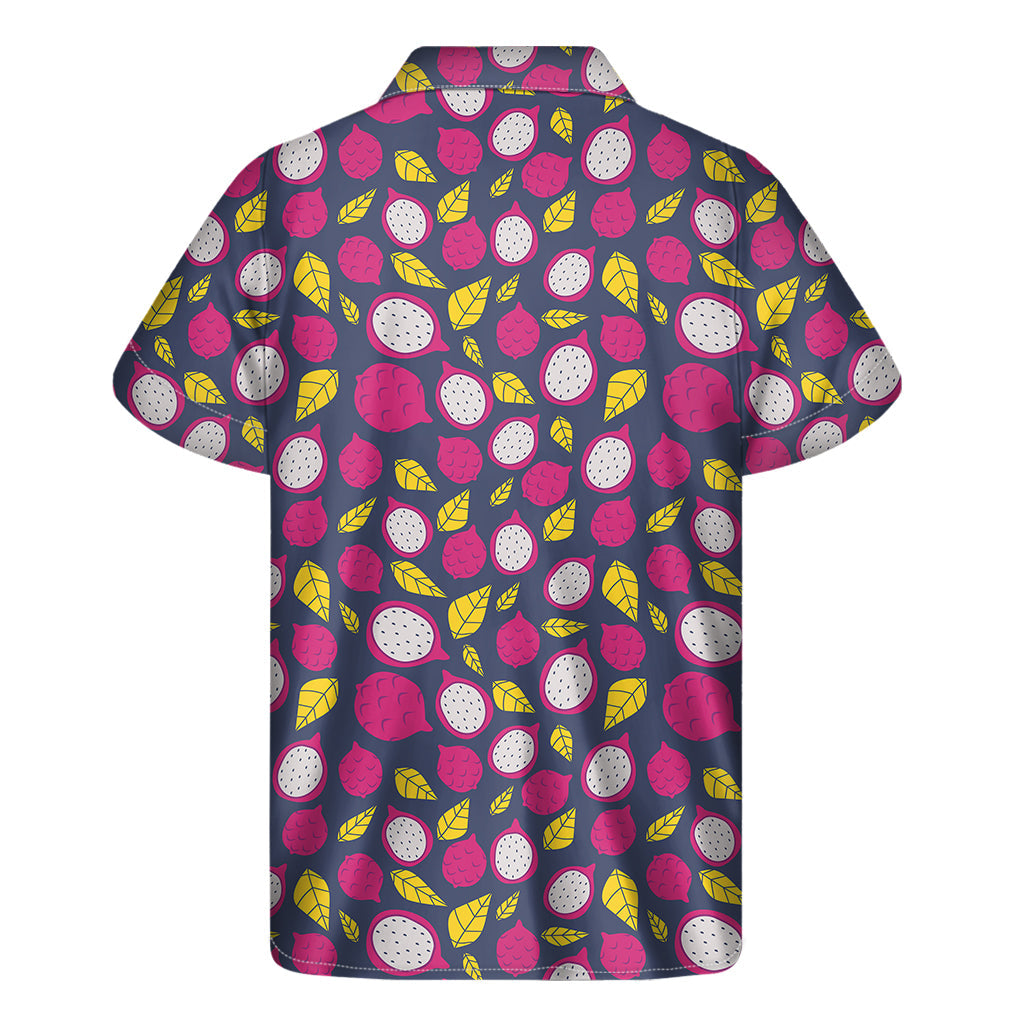 Purple Pitaya Paradise: Hawaiian Short Sleeve Shirt Outfit - 2