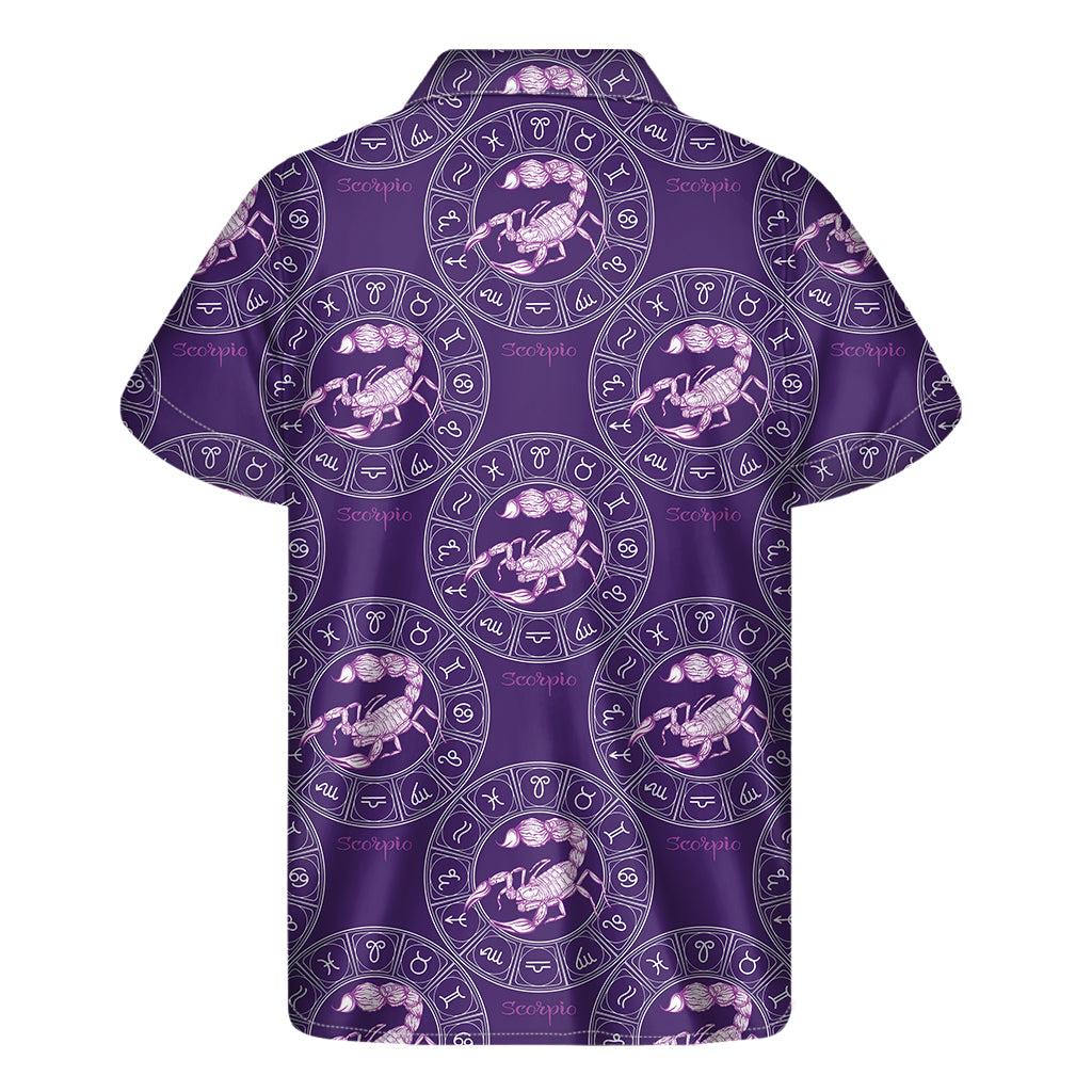 Purple Scorpio Zodiac Hawaiian Shirt for Men - 2