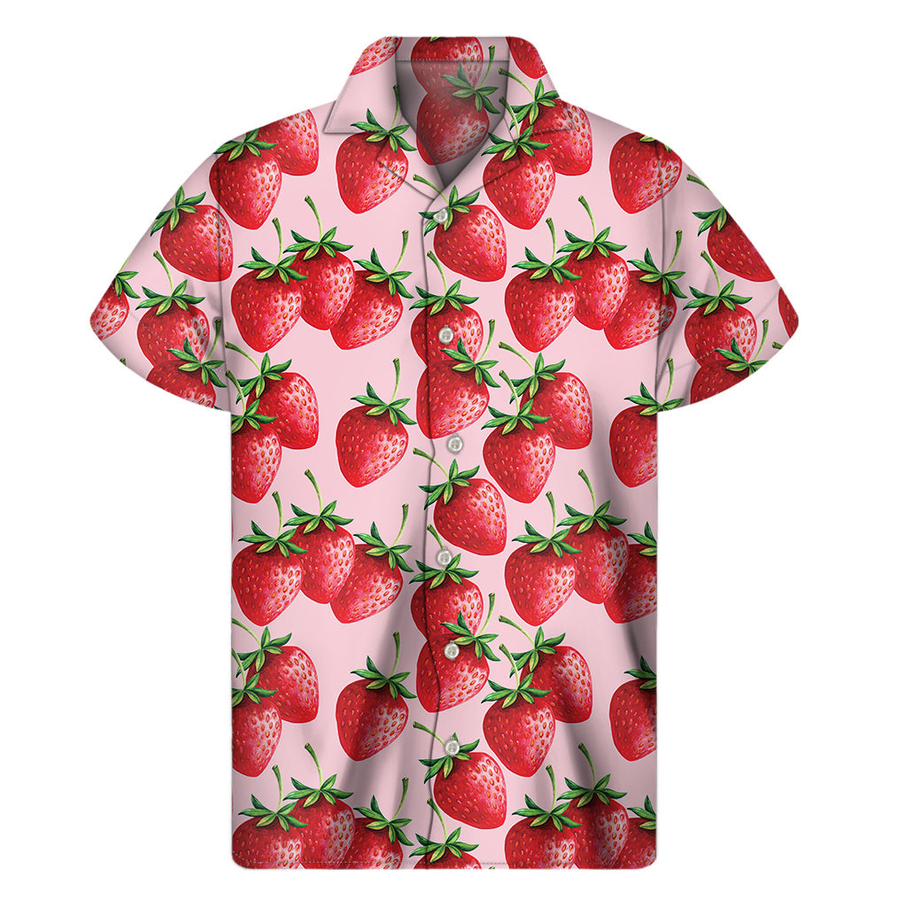 Sweet Aloha: Strawberry Fruit Pattern Hawaiian Short Sleeve Shirt - 1