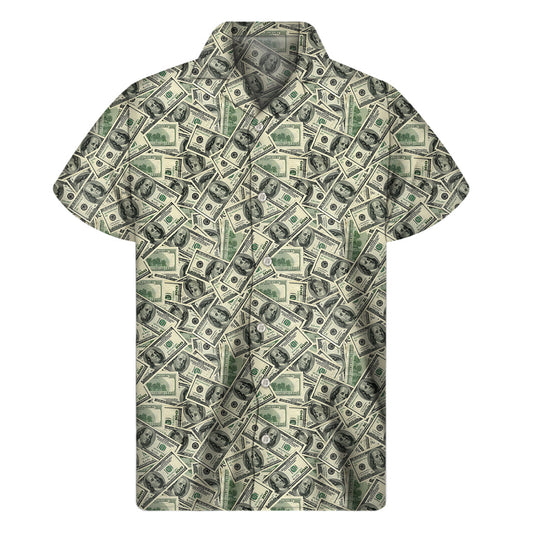 Dollar Print Aloha: Men's Hawaiian Short Sleeve Shirt - 1