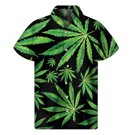 Watercolor Marijuana Leaf Hawaiian Shirt - 1