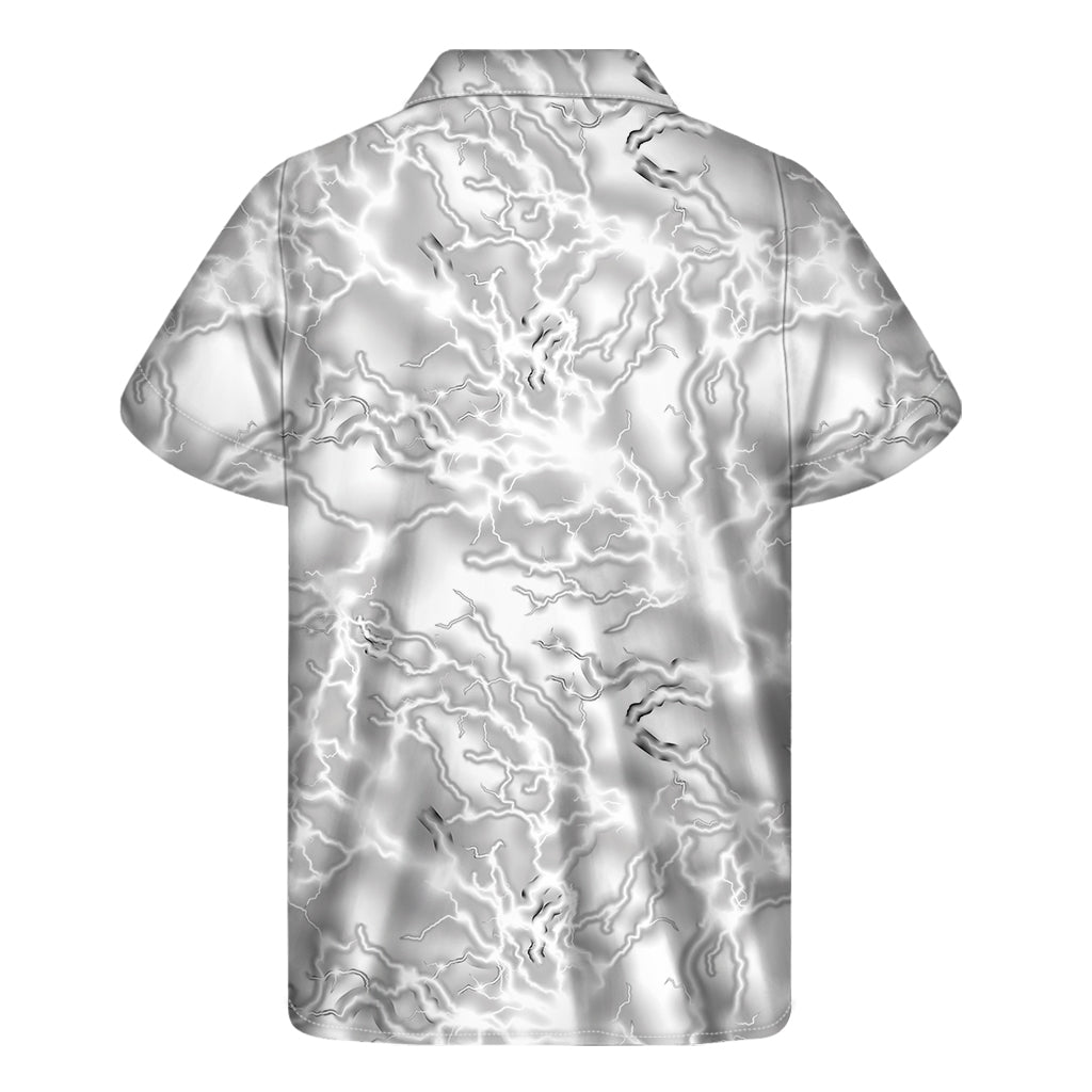 Electric White Lightning Hawaiian Shirt: Embrace the Island Vibes in Style! - 2