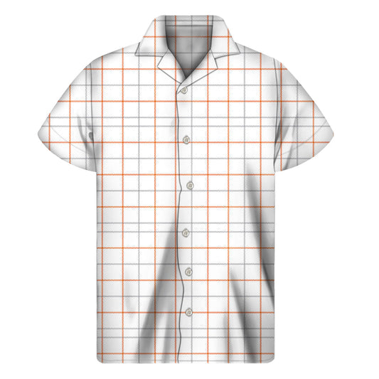 White Tattersall Hawaiian Shirt for a Stylish Island Look - 1