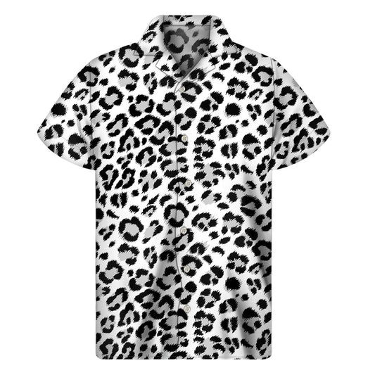 Leopard Print Hawaiian Aloha Shirt for Men - 1