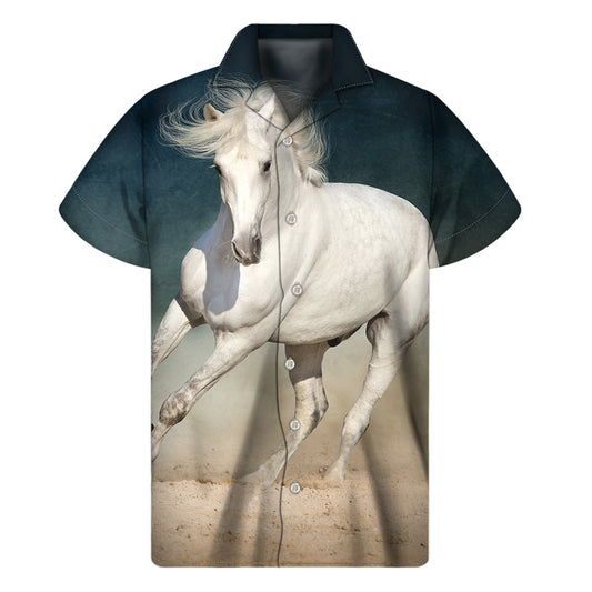 The White Stallion Hawaiian Shirt: Ride in Style - 1