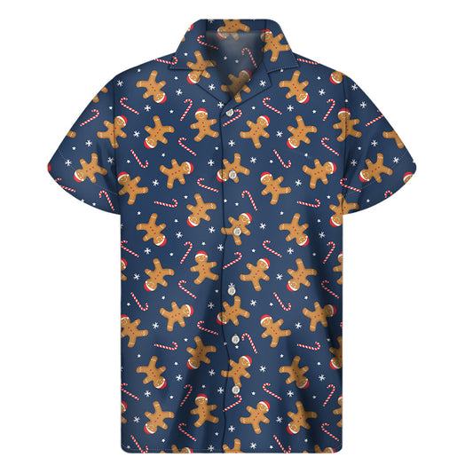 Xmas Gingerbread Man Hawaiian Shirt - 1