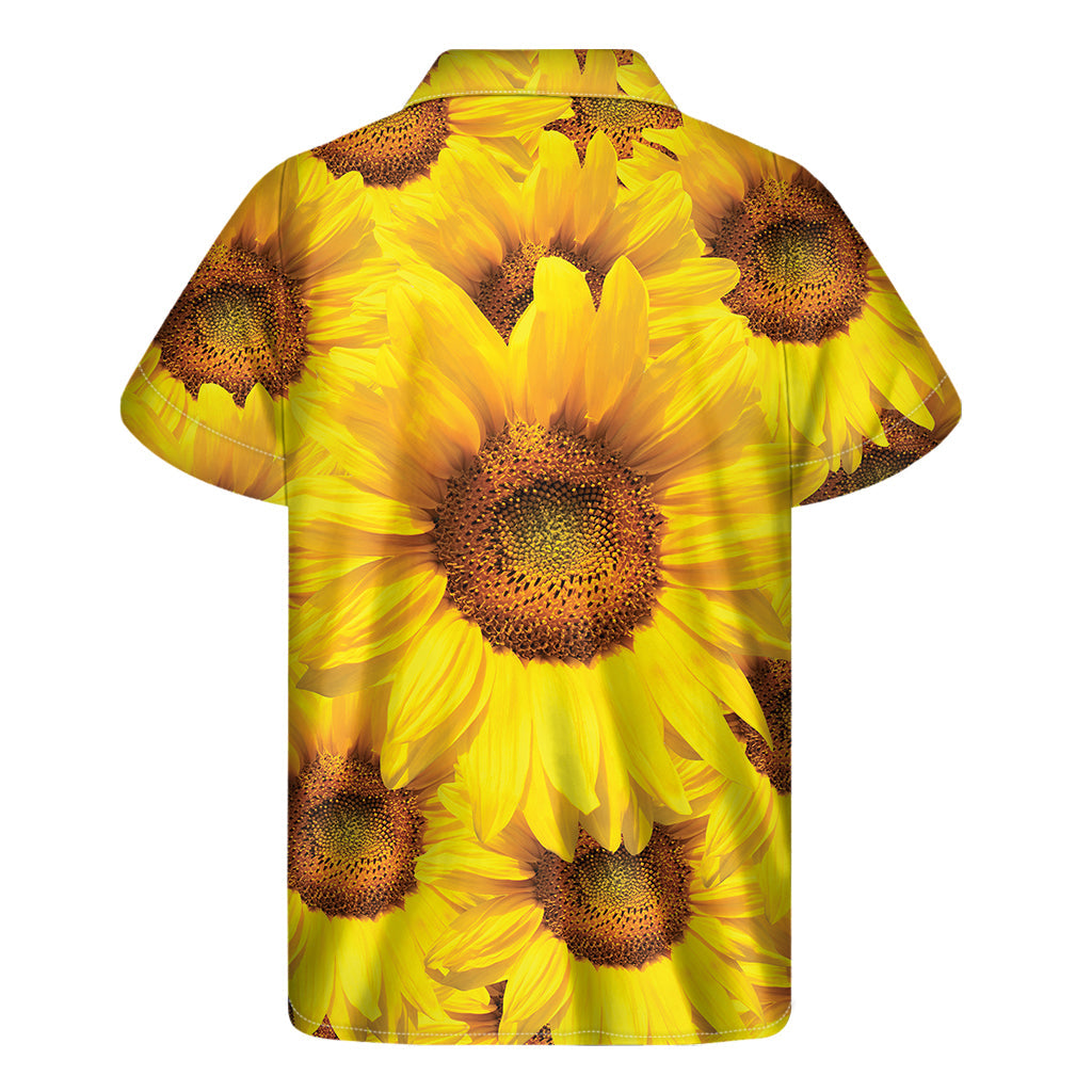 Sunshine Vibes: Men's Yellow Sunflower Hawaiian Shirt - 2